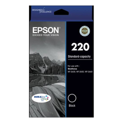 Epson 220 STD CAP DURABrite Ultra BLK Ink WF-2630 WF-2650