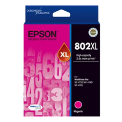 Epson 802XL Magenta Ink DURABrite WF-4720 WF-4740 WF-4745