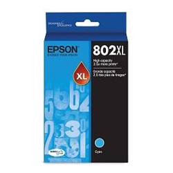 Epson 802XL Cyan Ink DURABrite WF-4720 WF-4740 WF-4745