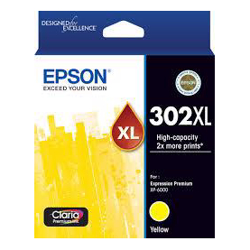 Epson 302XL Yellow Ink Claria Premium XP-6000