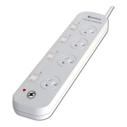 Sansai PB4SURG-SW 4-Way Power Board with Individual Switches Surge Protection and Extra Wide Plug Spacing