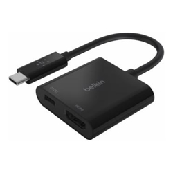 Belkin USB-C to HDMI Adapter with 60W power delivery Black