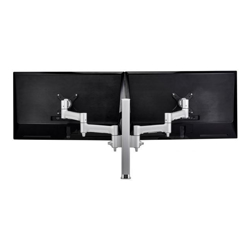 Atdec AWM Dual Monitor arm solution 460mm articulating arms 400mm Post Grommet clamp Black