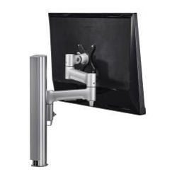 Atdec AWM Single Monitor arm solution 460mm articulating arm 400mm Post Grommet Clamp Silver