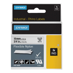 Dymo Industrial Tape Vinyl 19MM WHT