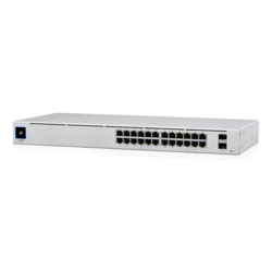 Ubiquiti UniFi 24 port Managed Gigabit Switch 24x Gigabit Ethernet Ports with 2xSFP Touch Display Fanless GEN2