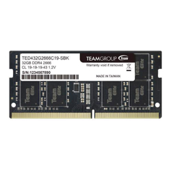 Team Group 1x32GB Elite SODIMM 3200Mhz DDR4 Laptop Memory