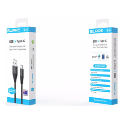 8Ware Premium 2m Samsung Certified Fast Speed Charging USB Type C Data Charger Cable For Samsung Huawei Google LG Retail