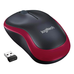 Logitech Wireless Mouse M185 3 Button Optical 1000 DPI USB Receiver Scroll Wheel Colour: Red 2.4GHz Limited Stock