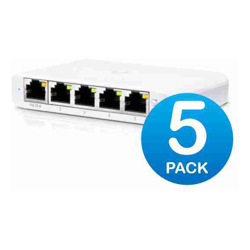 Ubiquiti USW Flex Mini 5 Port Managed UniFi Layer 2 Gigabit Switch 1x PoE Input 5 Pack No PSU