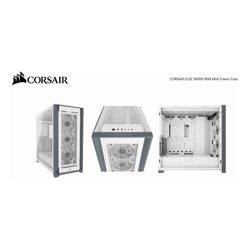 Corsair iCUE 5000X RGB Tempered Glass Mid-Tower Smart Case White