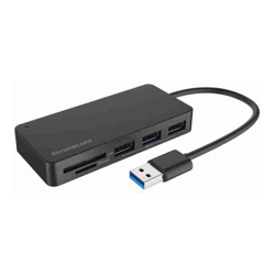 Simplecom CH368 3 Port USB 3.0 Hub with Dual Slot SD MicroSD Card Reader