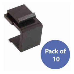 4Cabling Keystone Blank Inserts-Black Pack of 10
