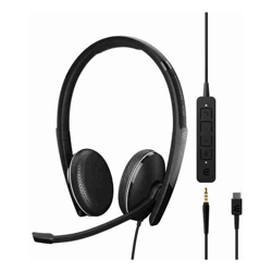 Sennheiser EPOS | Sennheiser ADAPT 165 USB C II On-ear double-sided USB-C headset 3.5 mm jack and detachable USB cable with in-line call control