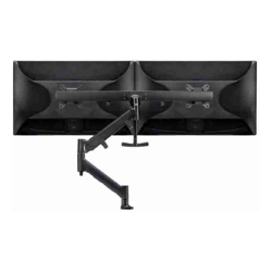 Atdec AWM Single Arm Dual Rail up to 2x 27&amp;amp;quot; wide screens &amp;amp;lt;16kg Grommet Clamp Black