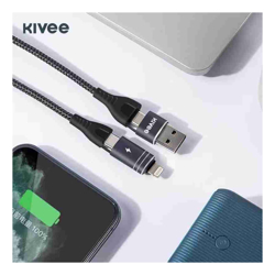 Kivee CT10 4-in-1 Charging Cable 1M Black