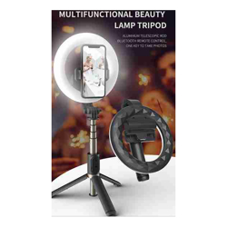 TEQ Q07 Bluetooth Ring Light Selfie Stick  + Tripod stand