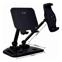BlueEye Universal and Adjustable Double Arm Stand Holder Black
