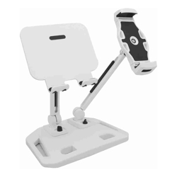 BlueEye Universal and Adjustable Double Arm Stand Holder White