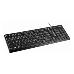 CLiPtec KLASSIC USB STANDARD Keyboard (SPILL-RESISTANT DESIGN) Black
