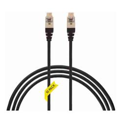 4Cabling 4m Cat 6A RJ45 S/FTP Thin LSZH 30 AWG Pack of 10 Network Cable. Black