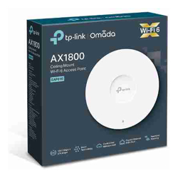 TP-Link EAP610 AX1800 Wireless Dual Band Ceiling Mount Access Point WiFi 6 1201 Mbps 5GHz OMADA Centralised Cloud PoE+ Powered