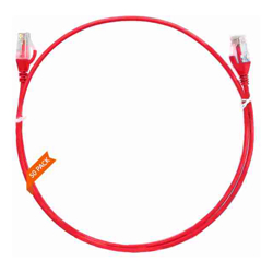 4Cabling 1.5m Cat 6 Ultra Thin LSZH Pack of 50 Ethernet Network Cable. Red