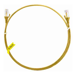 4Cabling 3m Cat 6 Ultra Thin LSZH Pack of 10 Ethernet Network Cable. Yellow