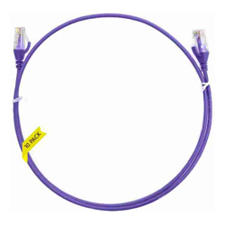 4Cabling 5m Cat 6 Ultra Thin LSZH Pack of 10 Ethernet Network Cable. Purple