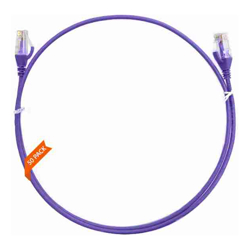 4Cabling 1m Cat 6 Ultra Thin LSZH Pack of 50 Ethernet Network Cable. Purple