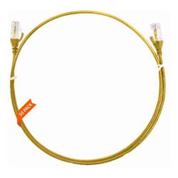 4Cabling 1m Cat 6 Ultra Thin LSZH Pack of 50 Ethernet Network Cable. Yellow