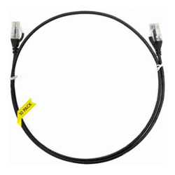 4Cabling 0.75m Cat 6 Ultra Thin LSZH Pack of 10 Ethernet Network Cable. Black
