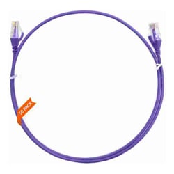 4Cabling 2m Cat 6 Ultra Thin LSZH Pack of 50 Ethernet Network Cable. Purple