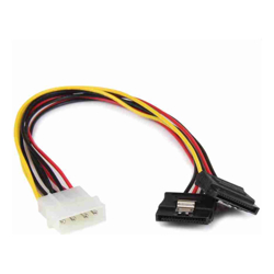 StarTech 12 LP4 to 2x latching SATA Y Cable