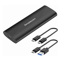Simplecom SE516 NVMe / SATA Dual Protocol M.2 SSD Tool-Free USB-C Enclosure USB 3.2 Gen 2 10Gbps