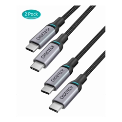 Choetech MIX00073 (XCC-1002 x2) 100W USB-C Braided Fast Charging Cable 1.8M 2 Pack