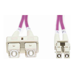 4Cabling 5m LC-SC OM4 Multimode Fibre Optic Patch Cable: Erika Violet