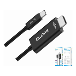 8Ware 1m USB-C to HDMI 4K Male to Male Adapter Converter Cable Retail Pack for PC Notebook iPad  MacBook Pro/Air Surface Dell XPS to Monitor Projector