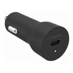 Mophie Car Charger Accelerated Charging For USB-C Devices For USB-C Devices Black (409903508) Solid Construction 18W Fast Charge