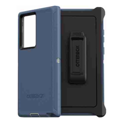OtterBox Samsung Galaxy S22 Ultra Defender Series Case Fort Blue (77-86365) Wireless Charging Compatible Multi-Layer Defense Holster/Kickstand