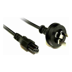 4Cabling IEC C5 Clover Leaf Style Appliance Power Cable Black 1.5M