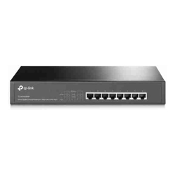 TP-Link 8-port Gigabit PoE+ Switch 124W PoE power supply for all 8 PoE+ ports 1U 13-inch rack-mountable steel case