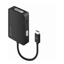 ALOGIC 3-in-1 USB-C to HDMI DVI VGA Adapter Male to 3-Female