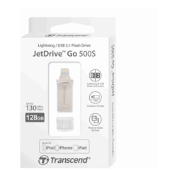 Transcend JetDrive Go 500 128GB Mobile Storage for iOS Devices Silver