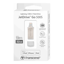 Transcend JetDrive Go 500 32GB Mobile Storage for iOS Devices Silver