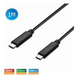 Simplecom CA512 USB-C to USB-C Cable USB 3.2 Gen2 10Gbps 5A 100W PD 4K@60Hz 1M