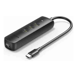 UGREEN 50627 USB-C to USB-A 3-Port Hub with RJ45 Gigabit Ethernet