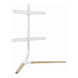 Brateck Modern Linear Tabletop TV Stand For 49&amp;amp;quot;-70&amp;amp;quot; TVs  -- Matte White  Beech