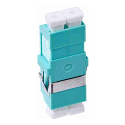 4Cabling LC OM3 / OM4 Multimode Through Coupler Flangeless Duplex | Aqua