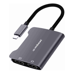 mbeat Tough Link USB-C to Dual 4K HDMI Adapter Space Grey